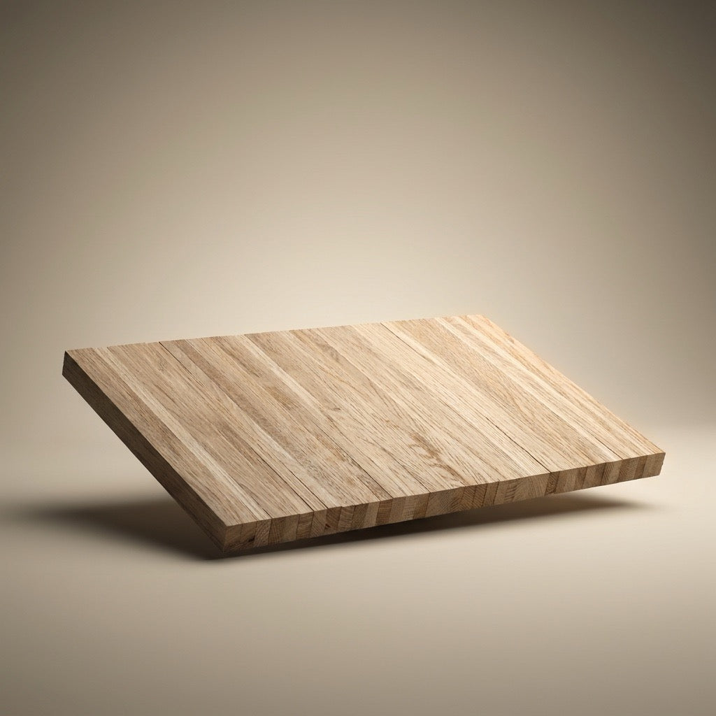 Industrieparkett-Element aus Eiche - Hochkantlamelle schräg von oben