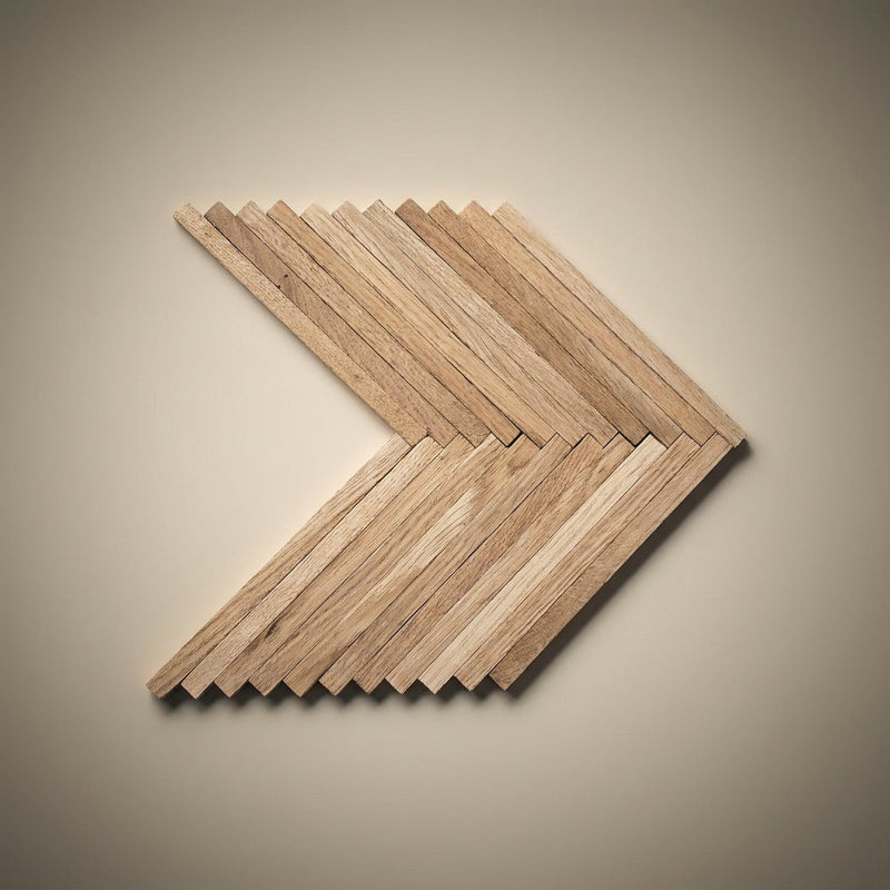 Aufgefächerte Bastel-Holzlamellen aus Eiche