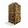 Kaminholz Standard Buche 25 cm - Palette 1,8 RM in Holzkiste, kammergetrocknete Scheite