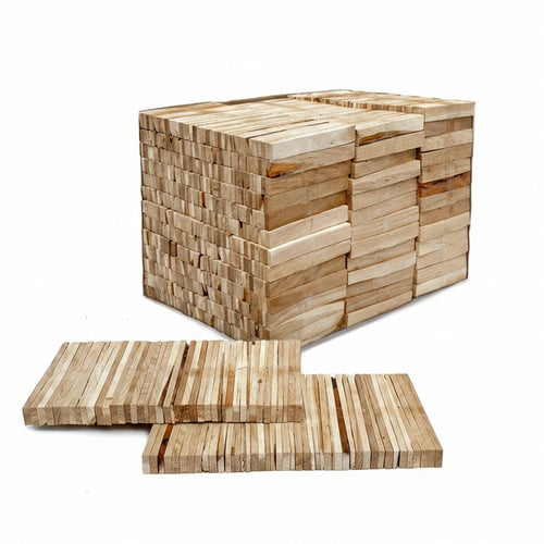 Anfeuerholz Eiche Premium 30 kg umwickelt - kompakter Block aus Parkett-Lamellen