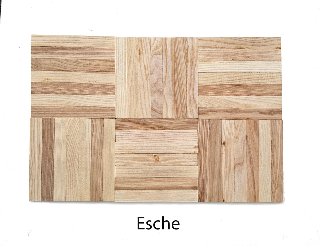 Bastelholz-Muster Esche im Würfelverband