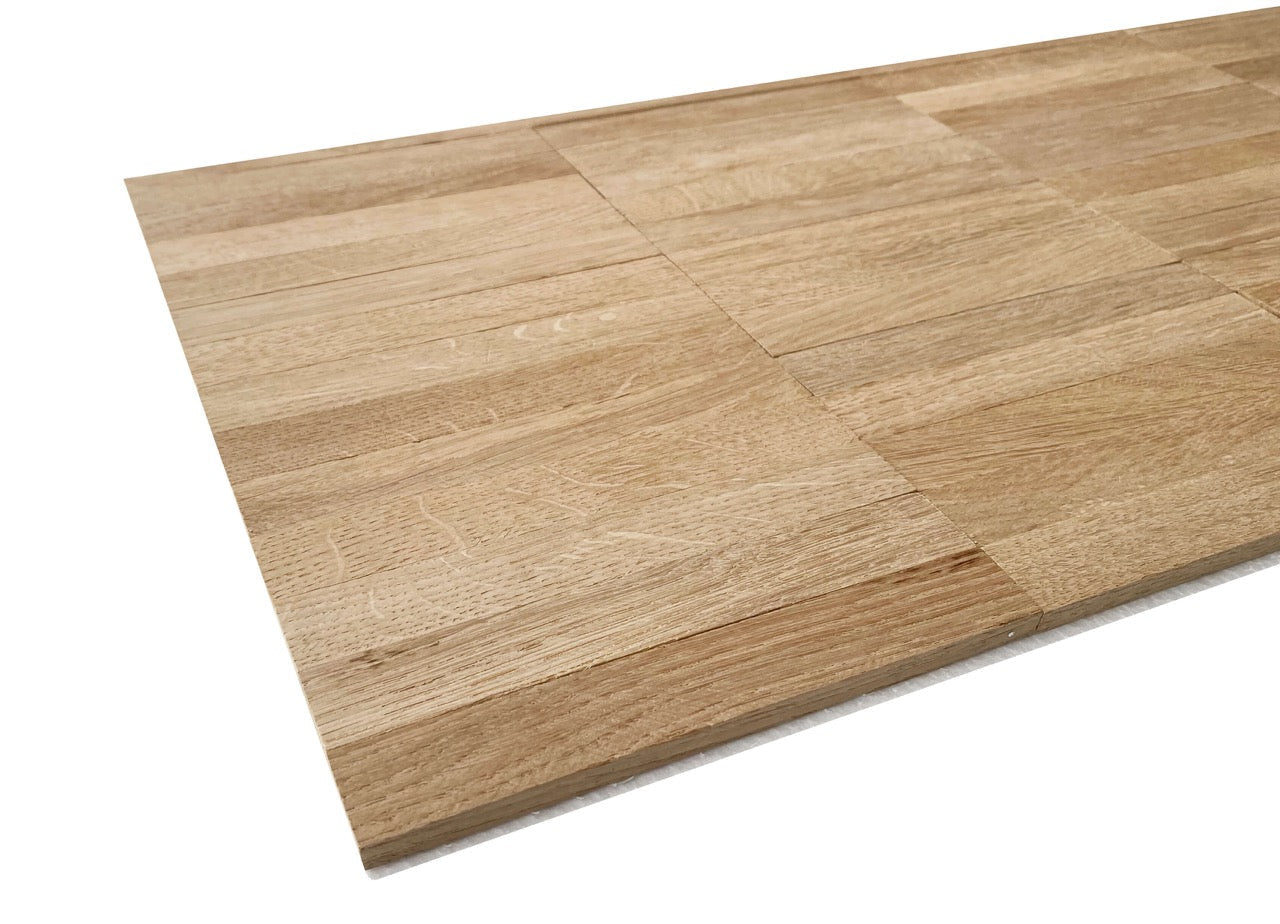 Mosaikparkett Eiche Natur Parallelverband - Element schräg von oben