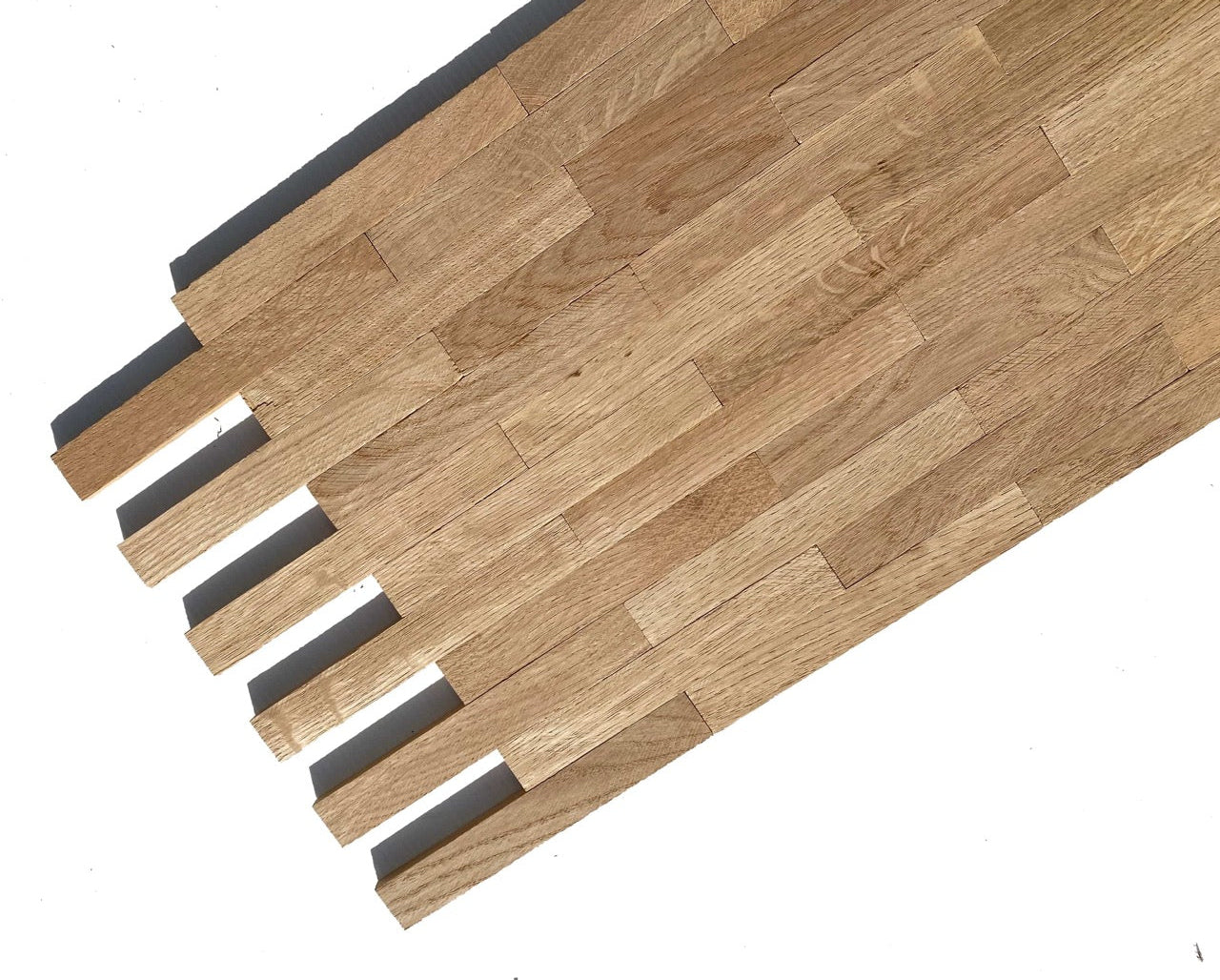 Mosaikparkett Eiche Natur Englischer Verband - Element schräg von oben