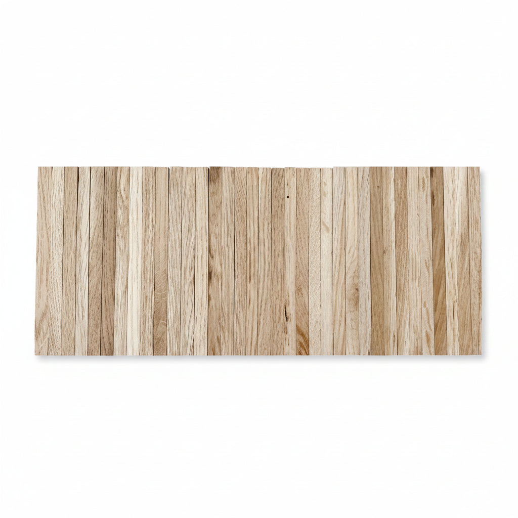 Bastelklötzchen Holzlamellen aus Eiche, 8x160x10 mm, zur Platte zusammengelegt